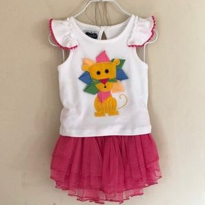 NWOT Mudpie tutu outfit 9-12m